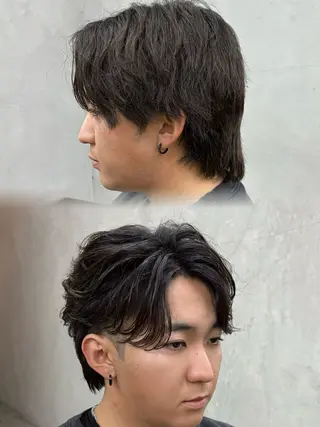 パーマ メンズ 池田 駿のヘアスタイル
