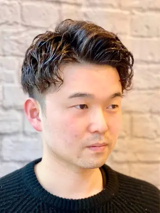 ショート パーマ ヘアアレンジ メンズ キッズ メンズカット/パーマ 山崎航平💈のヘアスタイル