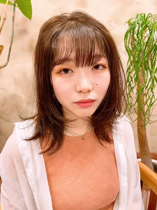 ミディアム カラー パーマ ヘアアレンジ 🐮牛島 一貴🐮のヘアスタイル