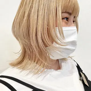 ミディアム 村上 遥香 店長スタイリストのヘアスタイル