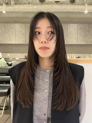 セミロング 桃果 momokaのヘアスタイル