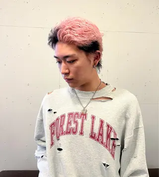 ショート カラー メンズ 暖色カラー/ブリーチ /名古屋/かのんのヘアスタイル