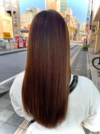 ロング 米元 春奈のヘアスタイル