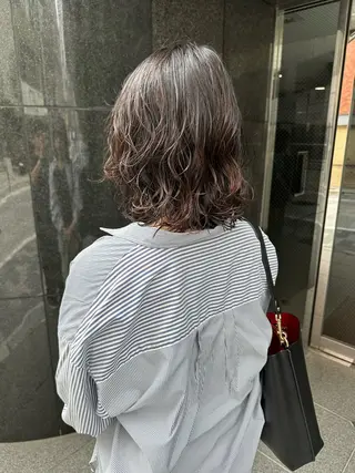 ミディアム パーマ 銀座No.1髪質改善 縮毛矯正/本木のヘアスタイル