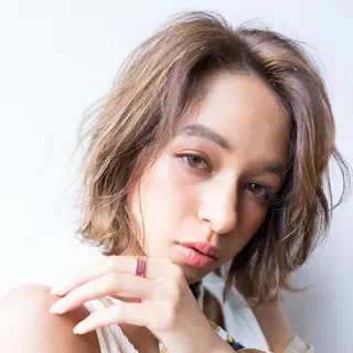 ミディアム カラー パーマ Ash 店長 木村 和人のヘアスタイル