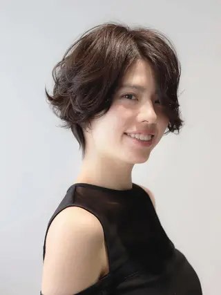 ショート パーマ 髪質改善🌈縮毛矯正 荻原　達矢のヘアスタイル