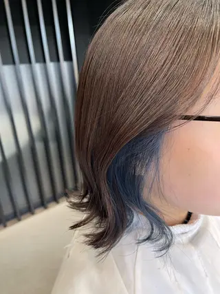 ショート 超透明感カラー🦋韓 国羽エクステ🪽🫧のヘアスタイル