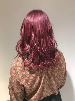 ロング 赤み消し韓国ヘア レイヤー縮毛🤍渡邉のヘアスタイル