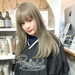 ロング カラー 透明感ワンカラー梅田 ダブルカラー/川上のヘアスタイル