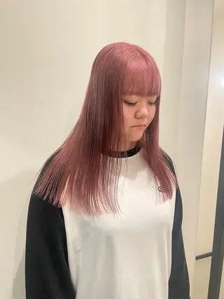 ロング カラー 渋谷 留菜のヘアスタイル