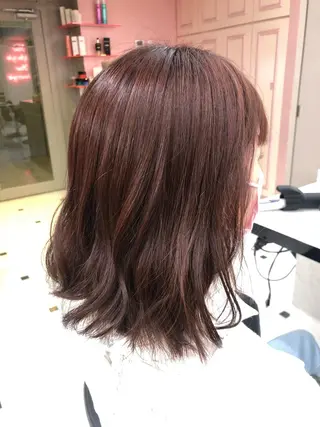 セミロング カラー ヘアアレンジ 透明感/艶髪/💖 トレンドスタイル💖のヘアスタイル