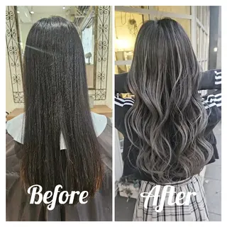 ロング カラー cherie所属・バレイヤージュ/ ハイライト/大内格のヘアスタイル