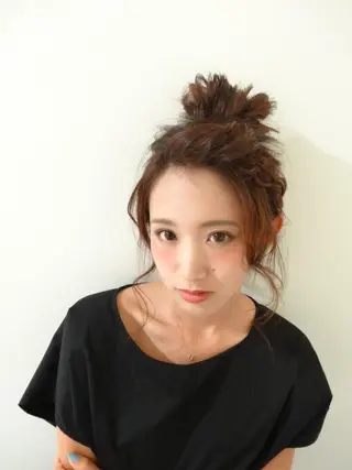 セミロング ヘアアレンジ _WHITE高槻所属・_WHITE高槻店 yusukeのヘアスタイル