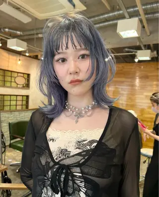 ミディアム ブリーチ/ハイトーン 心斎橋/honokaのヘアスタイル