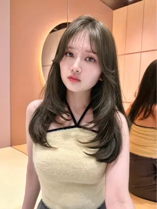 ロング ブリーチなしW🎀 髪質改善／はのんのヘアスタイル