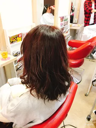 ミディアム カラー 渋谷宮益坂 omoのヘアスタイル