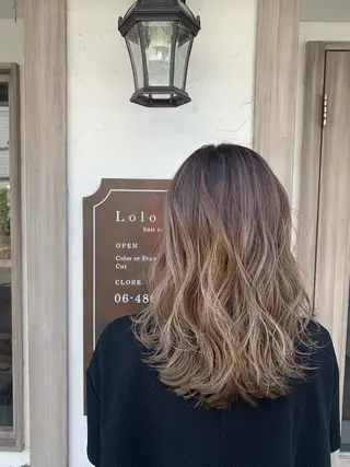 ミディアム カラー パーマ ヘアアレンジ 韓国♡ワンホン系 ♡YURIのヘアスタイル