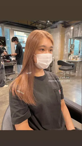 ロング カラー パーマ ヘアアレンジ メンズ キッズ ネイル マツエク・マツパ アイブロウ 透明感カラー・レイヤ ー🎀amika🎀のヘアスタイル