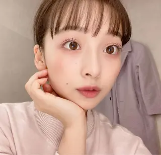 セミロング カラー ヘアアレンジ VIVIE【ヴィヴィ】所属・髪質改善/韓国風 レイヤー/田村祐樹のヘアスタイル