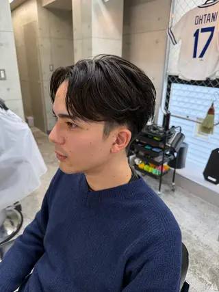 ミディアム パーマ メンズ CHROM TOKYO A.L.T所属・【メンズ・カット】 藪 清正のヘアスタイル