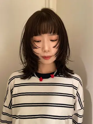 セミロング 和田 英梨香のヘアスタイル