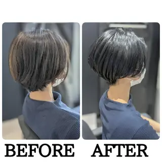 ショート カラー 心斎橋難波本店　店長 THE ECT 中尾のヘアスタイル