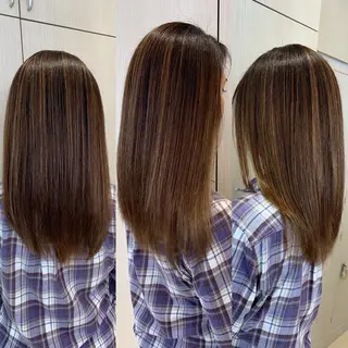 ロング カラー 藤森 希美のヘアスタイル