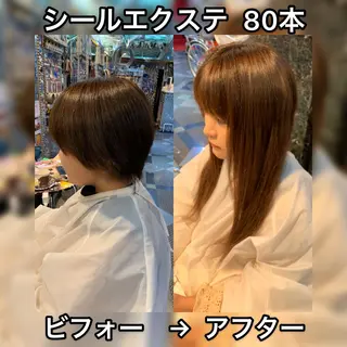 ロング カラー ヘアアレンジ haco+所属・🌈派手髪エクステ ブレイズ🌈ひろとのヘアスタイル