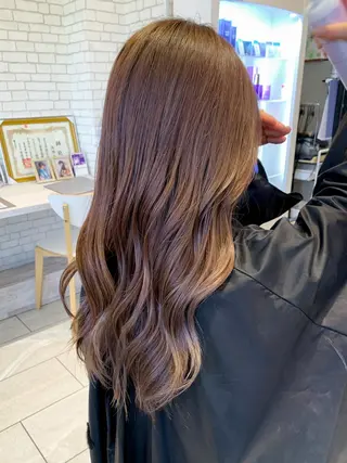 ロング カラー 尾森紳哉💎透明感/ デザインカラーのヘアスタイル