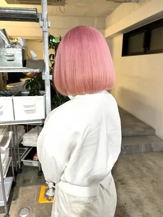 ミディアム カラー ✨艶ブリーチカラー ✨四ノ宮裕己のヘアスタイル