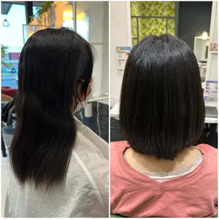 ミディアム TELAHAIR成田 マネージャー吉野美羽のヘアスタイル