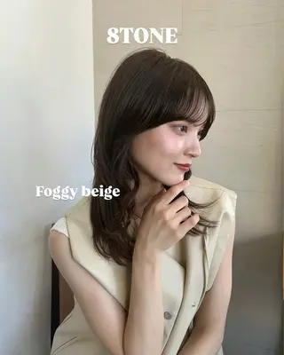 セミロング カラー 似合わせ🕰️銀座 /Kaoruko🌱のヘアスタイル