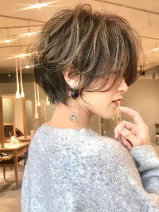 ショート カラー ⭐️ショート/ボブ/ 艶カラー/りょうがのヘアスタイル