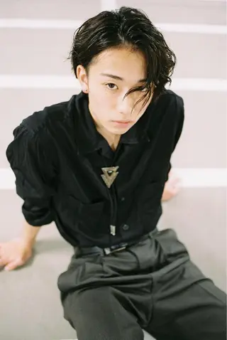 ミディアム メンズ 千葉 慎也のヘアスタイル