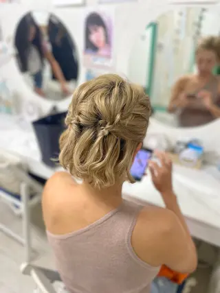 ショート 六本木0分ヘアセット ヘアメイクのヘアスタイル