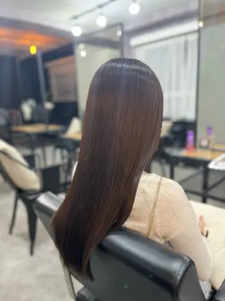 ロング カラー パーマ ヘアアレンジ Eir江坂　カット/ボブ/ショート/髪質改善カラー/トリートメント所属・髪質改善カラー特化 亮輔【江坂駅すぐ】のヘアスタイル