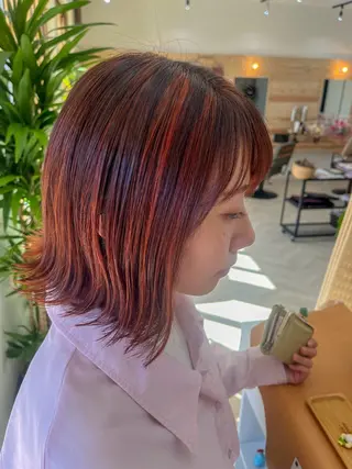 ミディアム カラー NAGON STYLE  MICI所属・佐藤 美聡のヘアスタイル