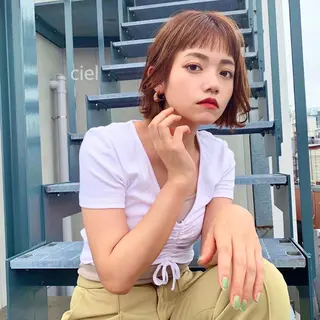 ミディアム カラー Sana / 韓国ヘア / カラーのヘアスタイル