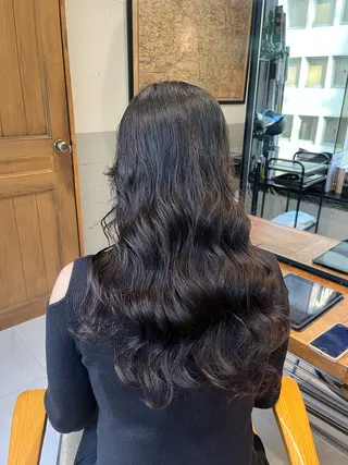 セミロング スタジオノル パーマ🌀あやなのヘアスタイル