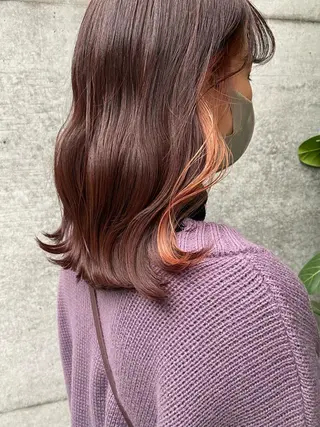 セミロング カラー clomus所属・YUKA艶髪 🌸寛ぎ部屋のヘアスタイル