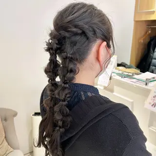 ロング カラー ヘアアレンジ 吉水 彩乃 /ボブ/透明感カラーのヘアスタイル