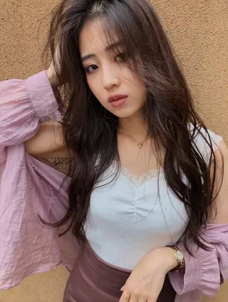 ロング カラー ヘアアレンジ JURI🤎 ワンカールレイヤーのヘアスタイル