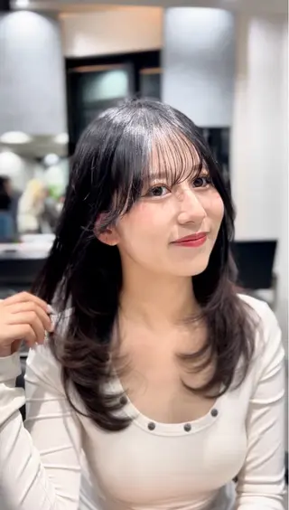 セミロング RAF TOKYO 薬院店所属・福岡【髪質改善】 艶カラー/ MIHOのヘアスタイル