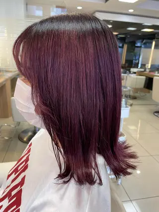 ミディアム カラー ボブ/透明感 カラー /風花のヘアスタイル