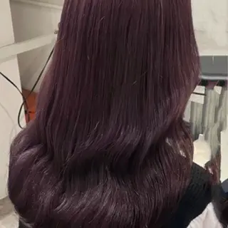 ロング カラー ヘアアレンジ 💗愛され暖色💗 ピンク/レッド💗のヘアスタイル