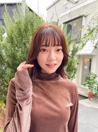 ミディアム カラー ボブヘアカット Rikapi❤️のヘアスタイル