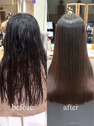 セミロング パーマ 縮毛矯正/艶髪カラー /パーマ/ひふみ🌱のヘアスタイル