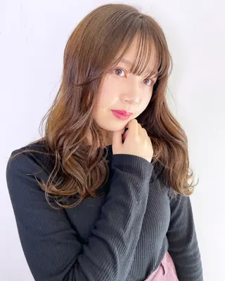 セミロング 剣持友希/ifh iizuka/高崎のヘアスタイル