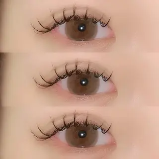 マツエク・マツパ 肌に馴染むハイトーン /ミルクティーカラーのヘアスタイル