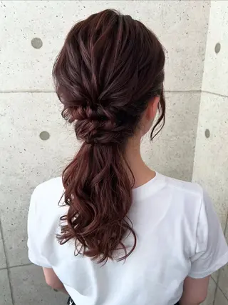 ヘアアレンジ 透明感カラー・ 髪質改善🩵イケダのヘアスタイル